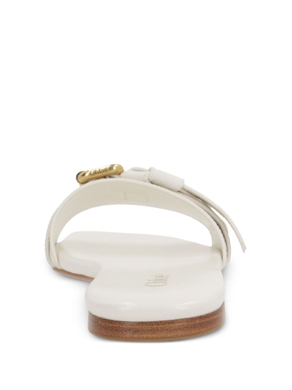 CHLOÉ Flat Sandal with Golden Buckle