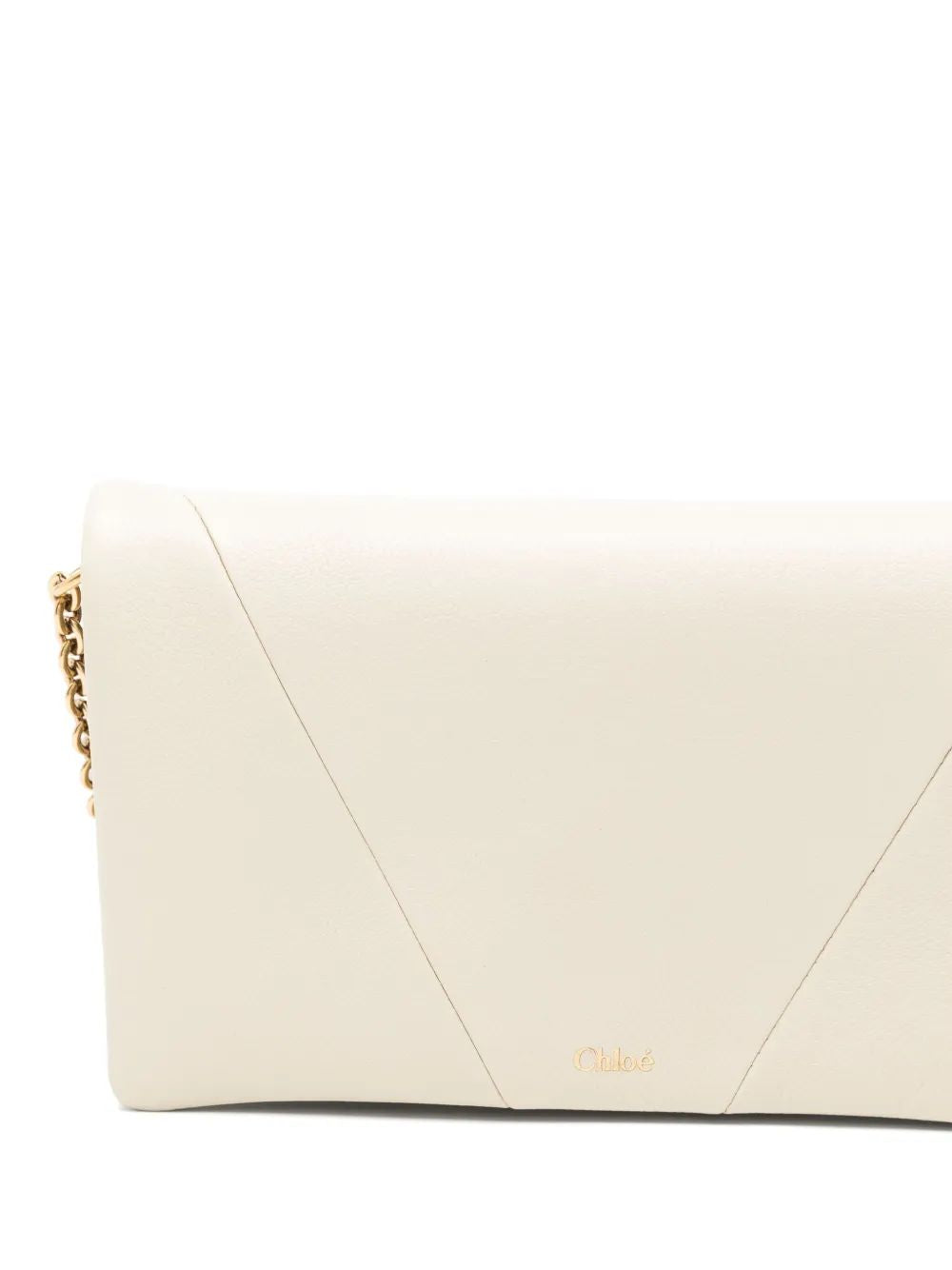 CHLOÉ Mini Flap Wallet with Gold Zip Chain