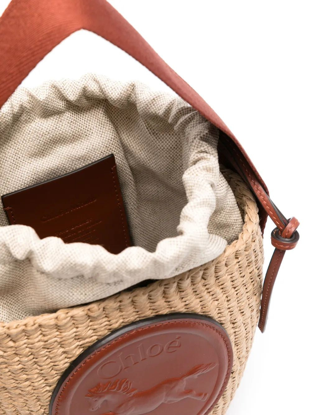 CHLOÉ Mini Horse Medal Small Basket Handbag