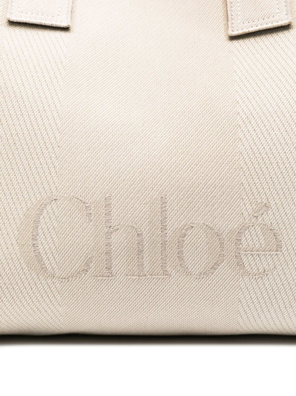 CHLOÉ Multicolor Canvas Carry Shopping Handbag