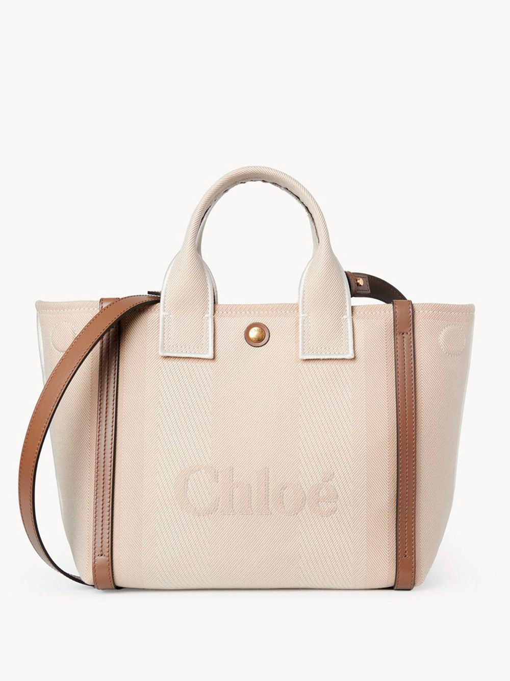 CHLOÉ Mini Multicolored Canvas Carry Shopping Handbag