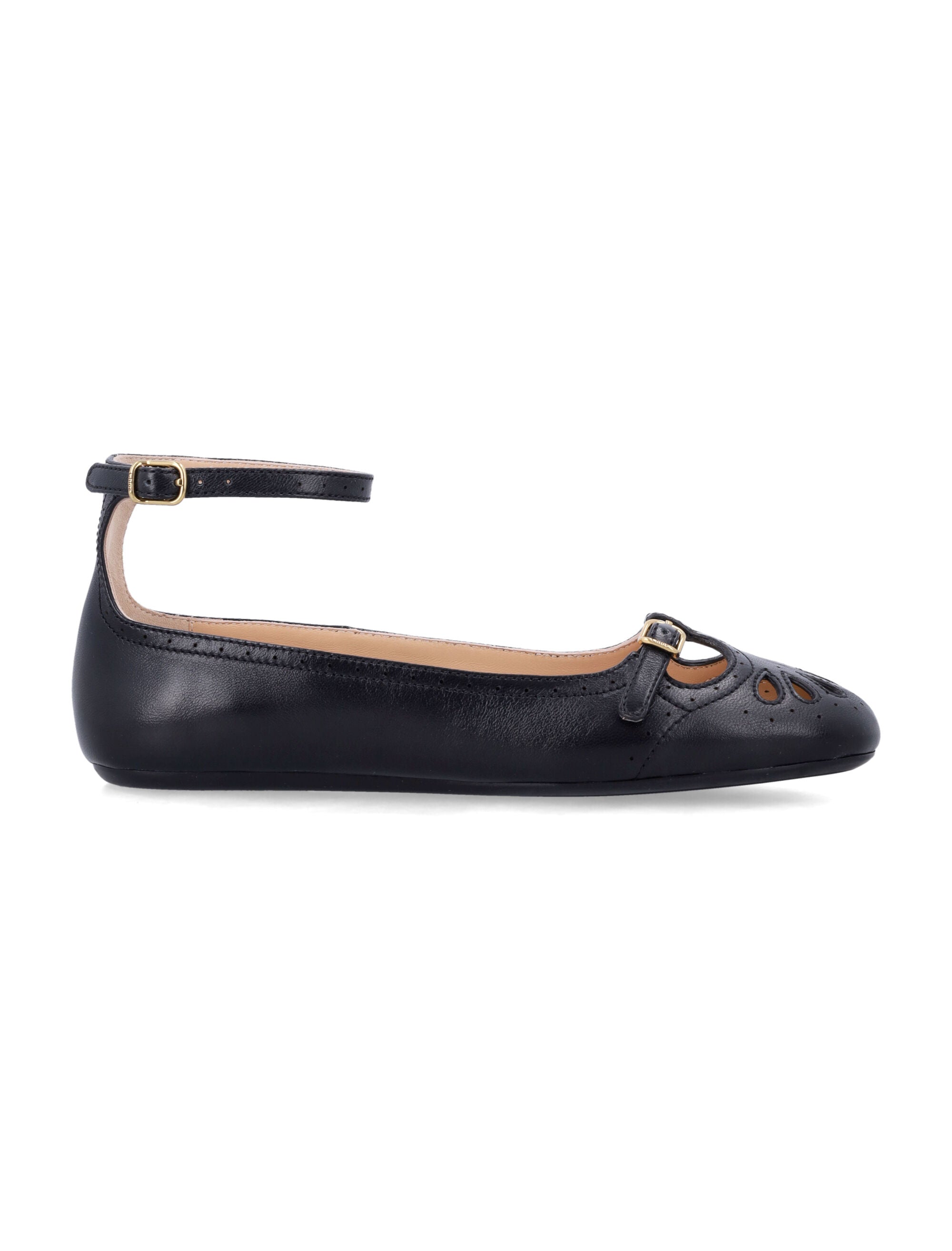 CHLOÉ Elegant Lambskin Ballerina Flats with Buckle