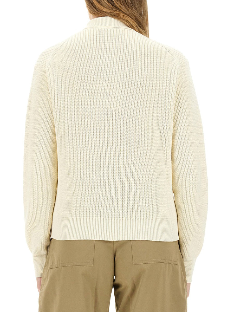 STUDIO NICHOLSON Regular Fit Knit Polo Shirt - Women's Size 6