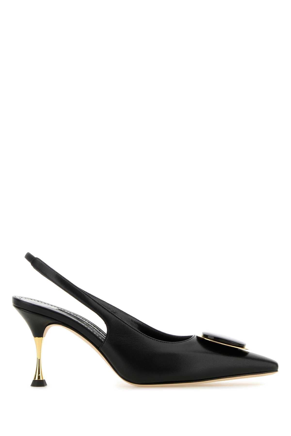 MANOLO BLAHNIK Nappa Leather Chiara Pumps