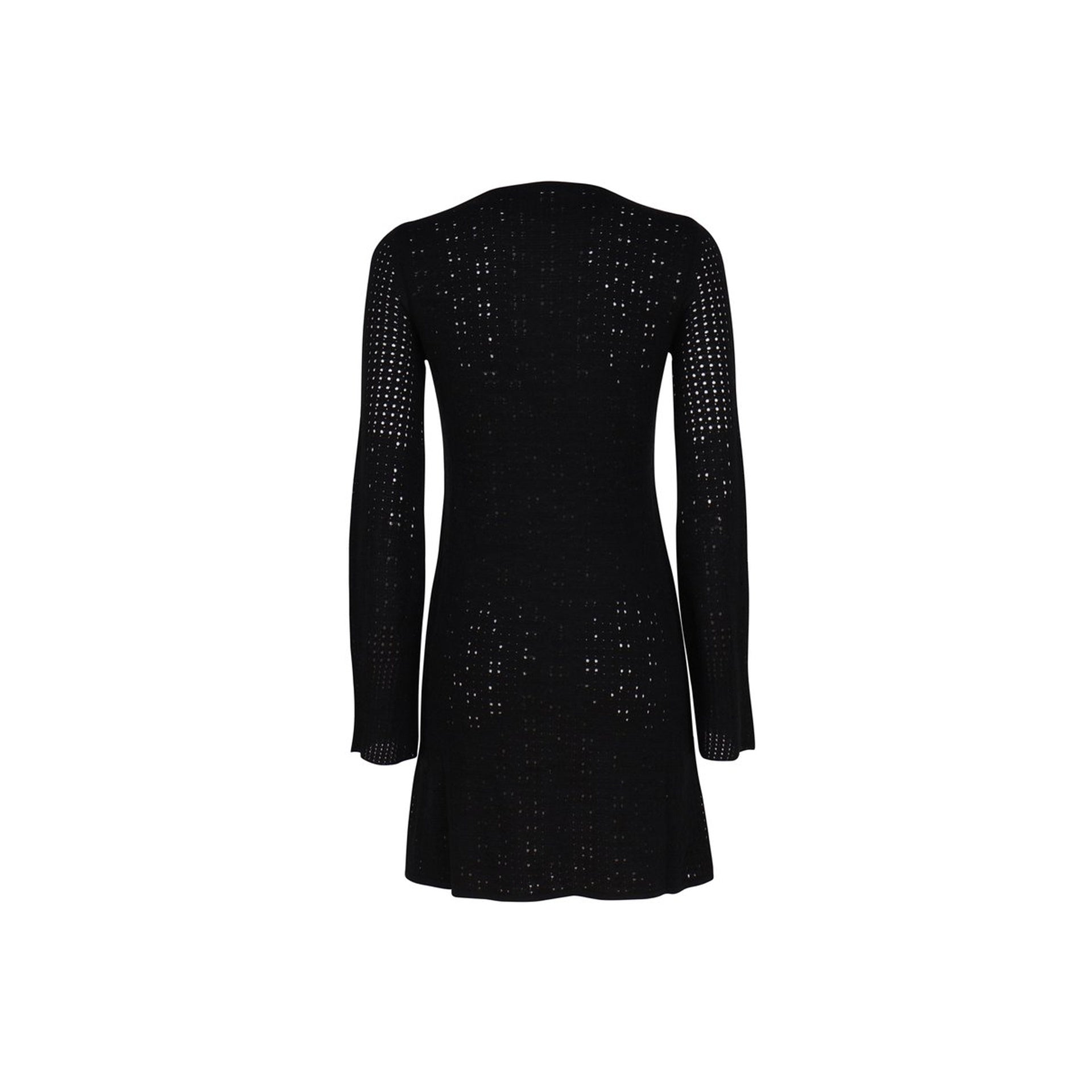CHLOE' Knit Dress with Perforated Detailing