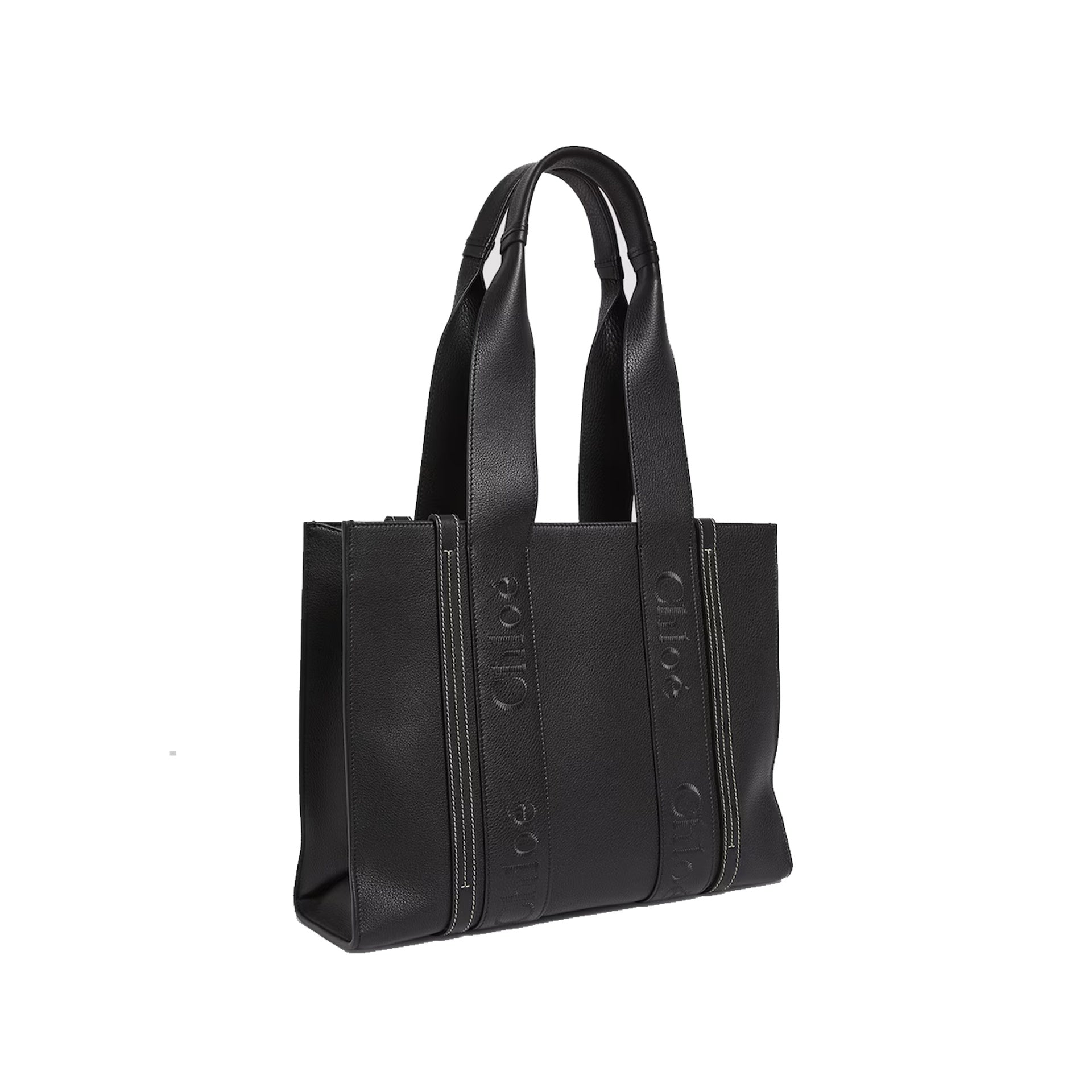 CHLOE' Woody Medium Leather Tote Handbag - Perfect for Everyday Chic