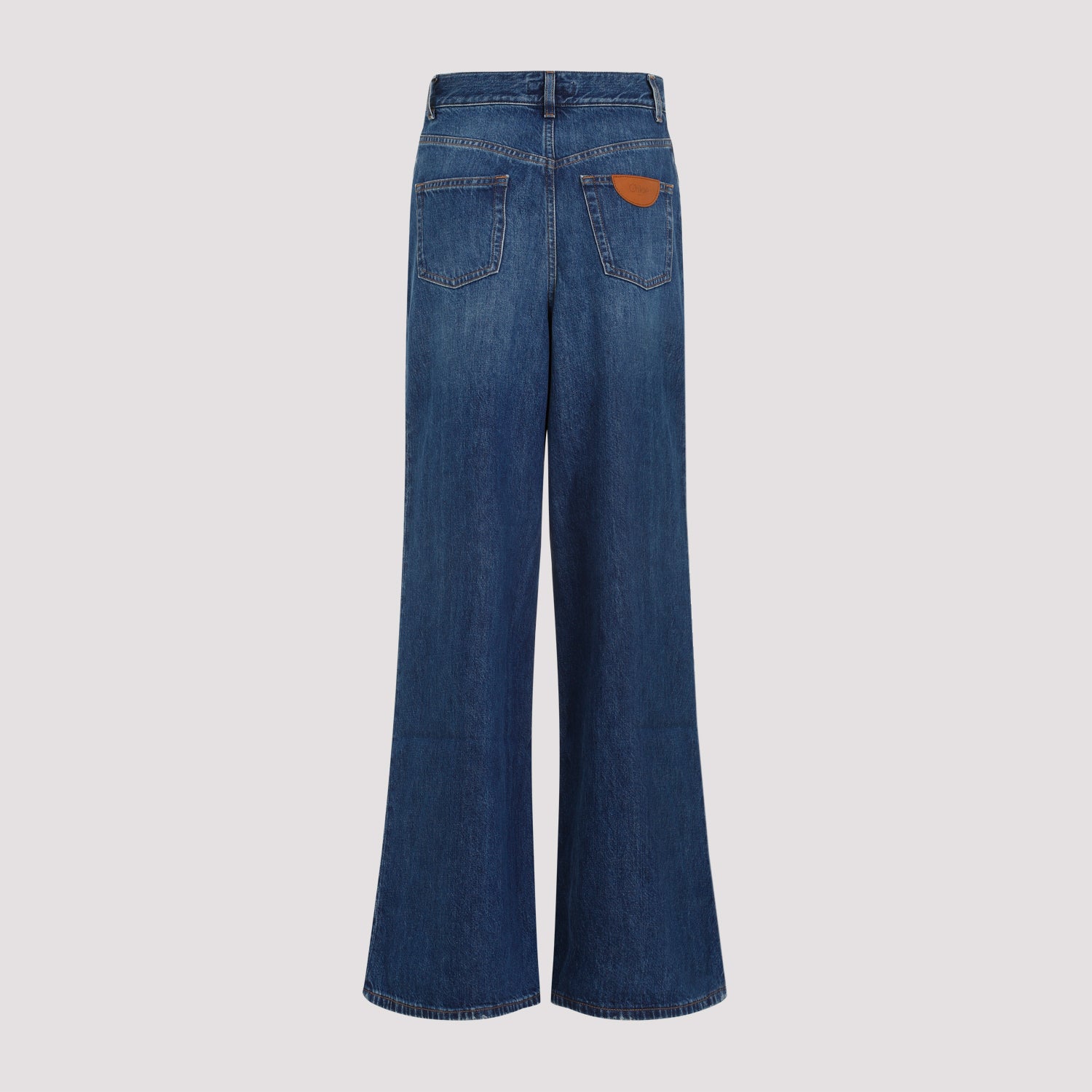 CHLOÉ High Rise Wide Leg Denim Jeans