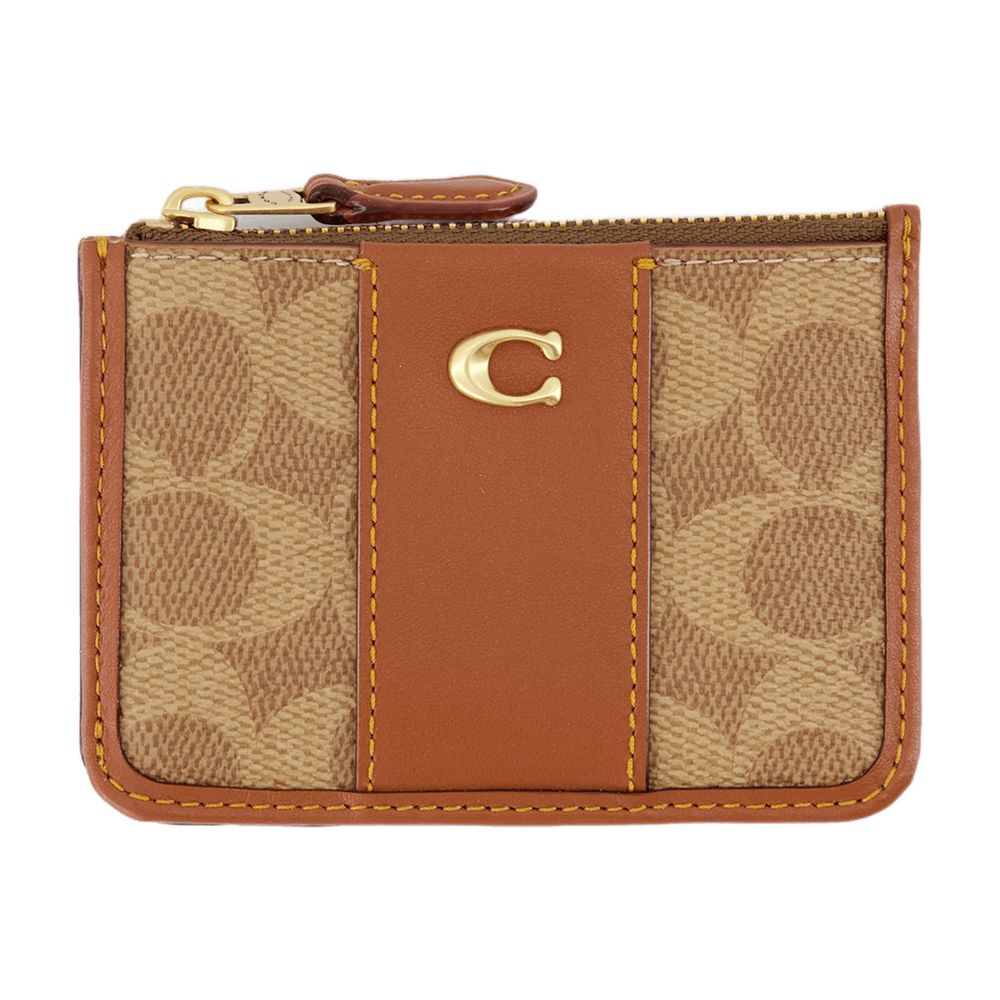 COACH Mini Coated Canvas Card Holder