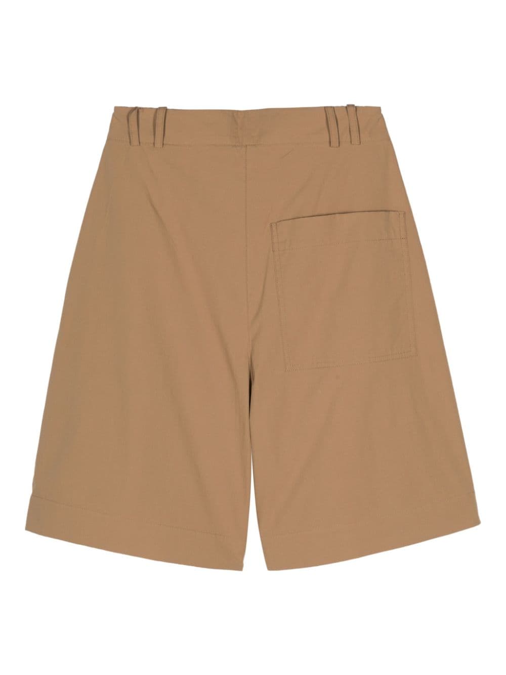 STUDIO NICHOLSON Tailored Double Pleated Cotton Shorts - Knee-Length