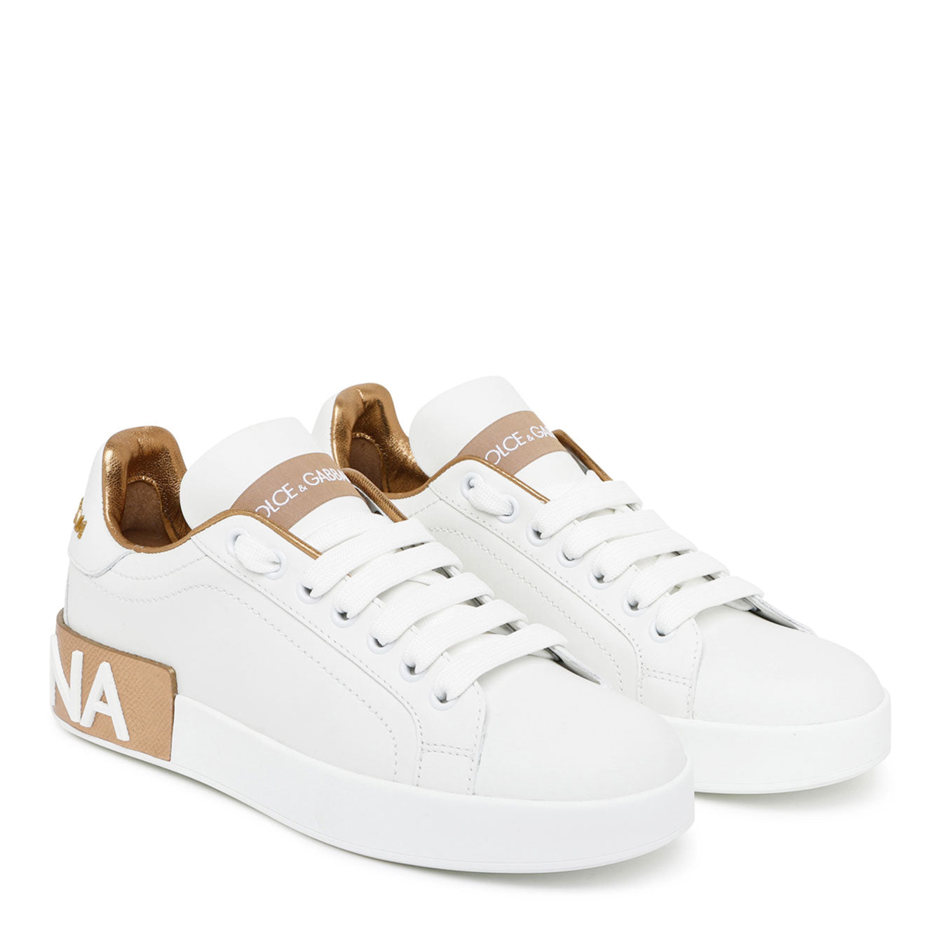 DOLCE & GABBANA Portofino Leather Sneaker - Women's Lowtops