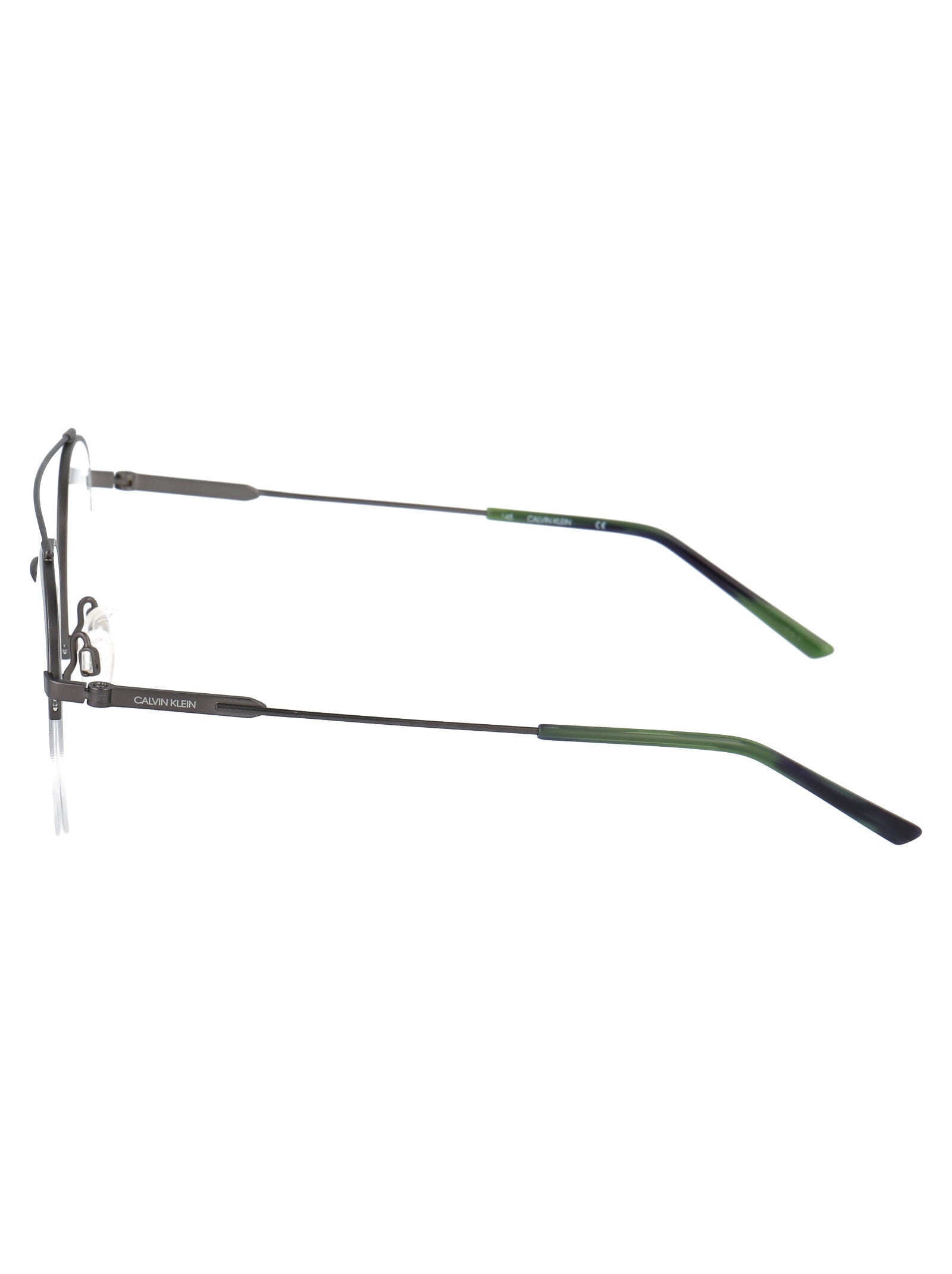 CALVIN KLEIN Satin Gunmetal Metal Optical Glasses for Women