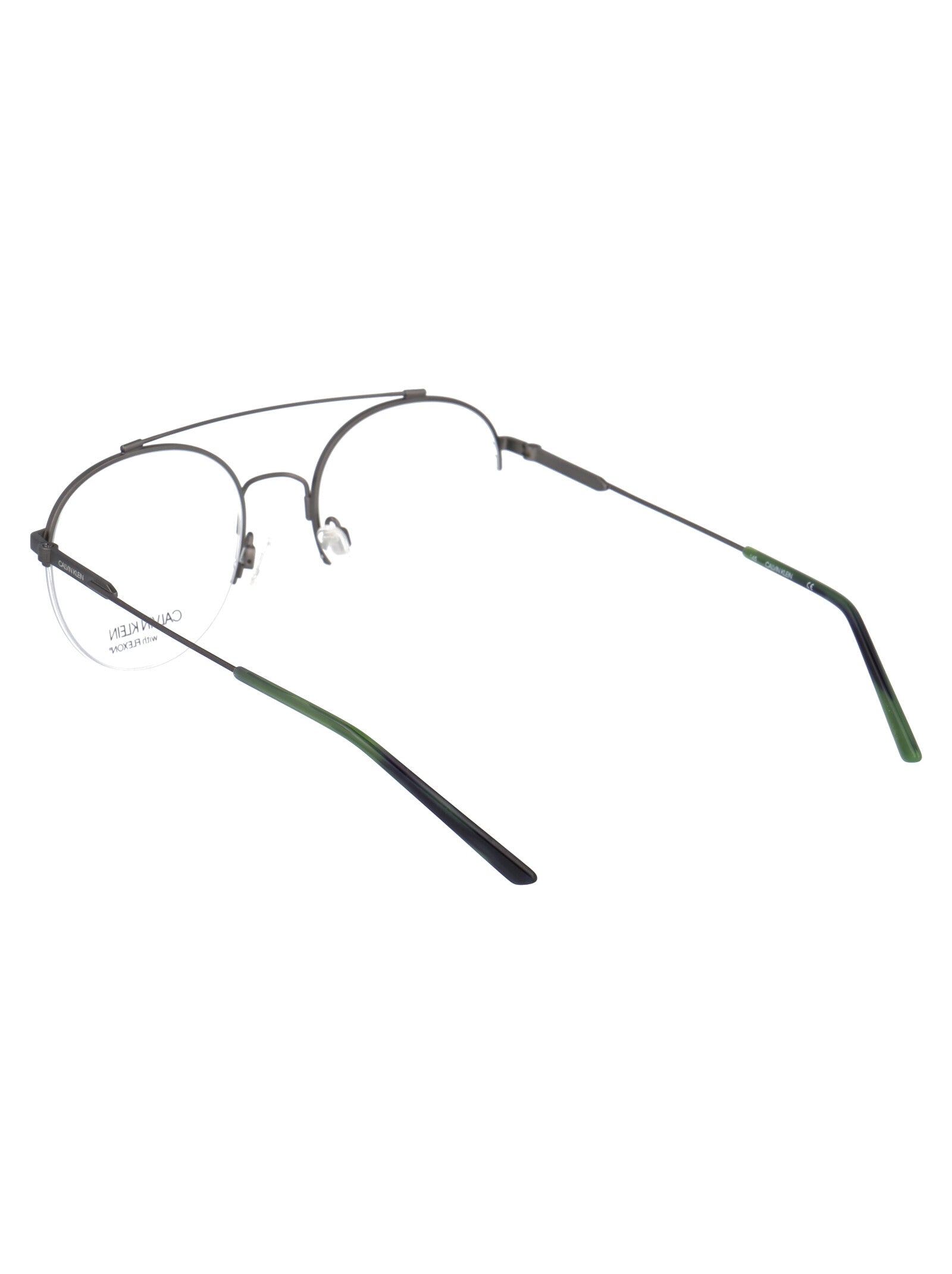 CALVIN KLEIN Satin Gunmetal Metal Optical Glasses for Women