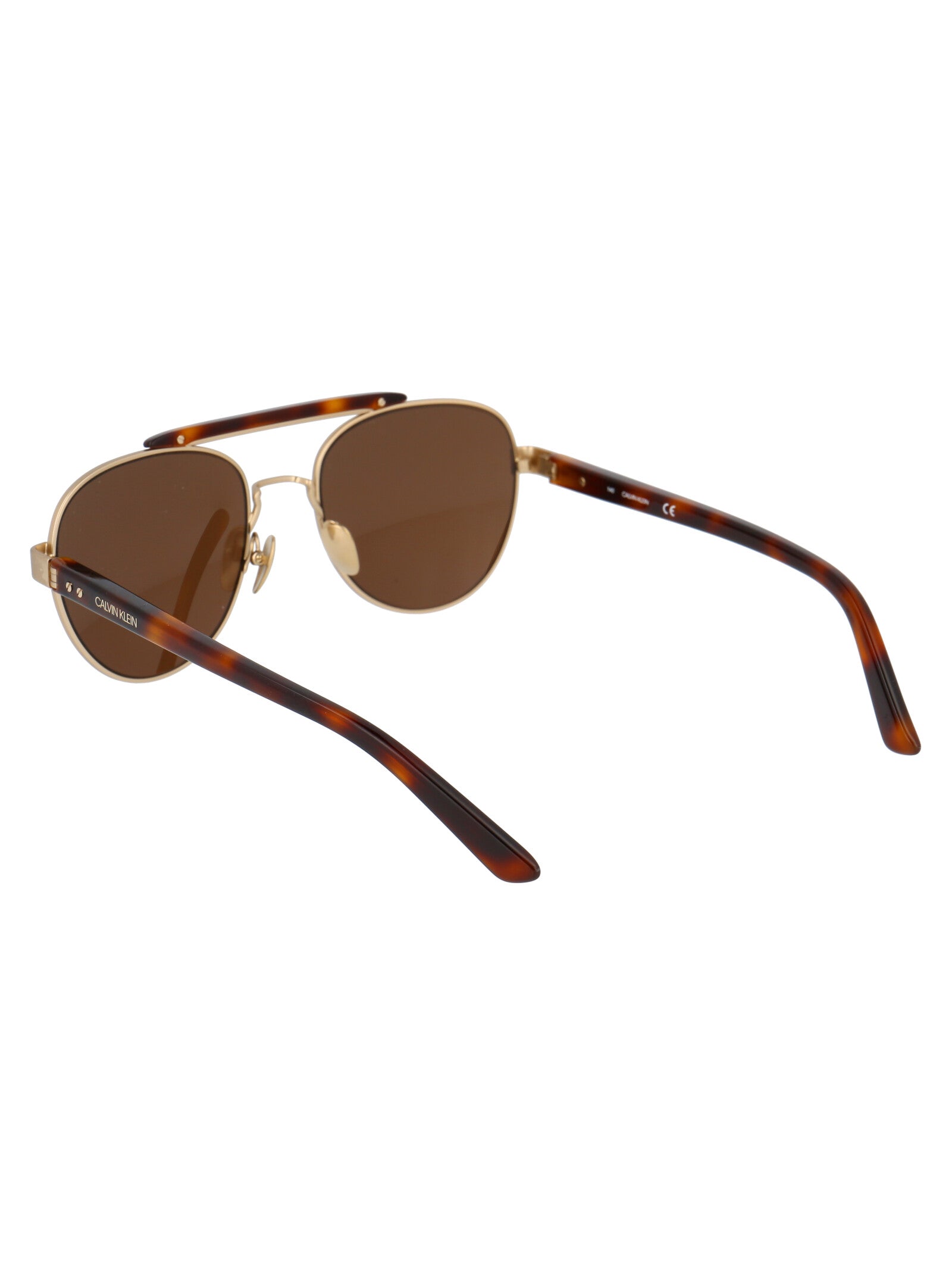 CALVIN KLEIN Soft Tortoise Metal Sunglasses for Women