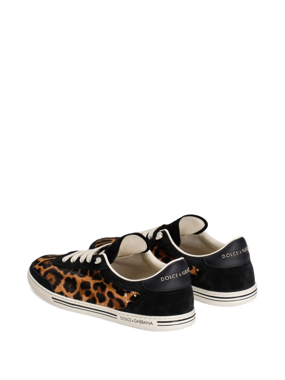 DOLCE & GABBANA Printed Leather Hair Sneakers for Women - Saint Tropez Light