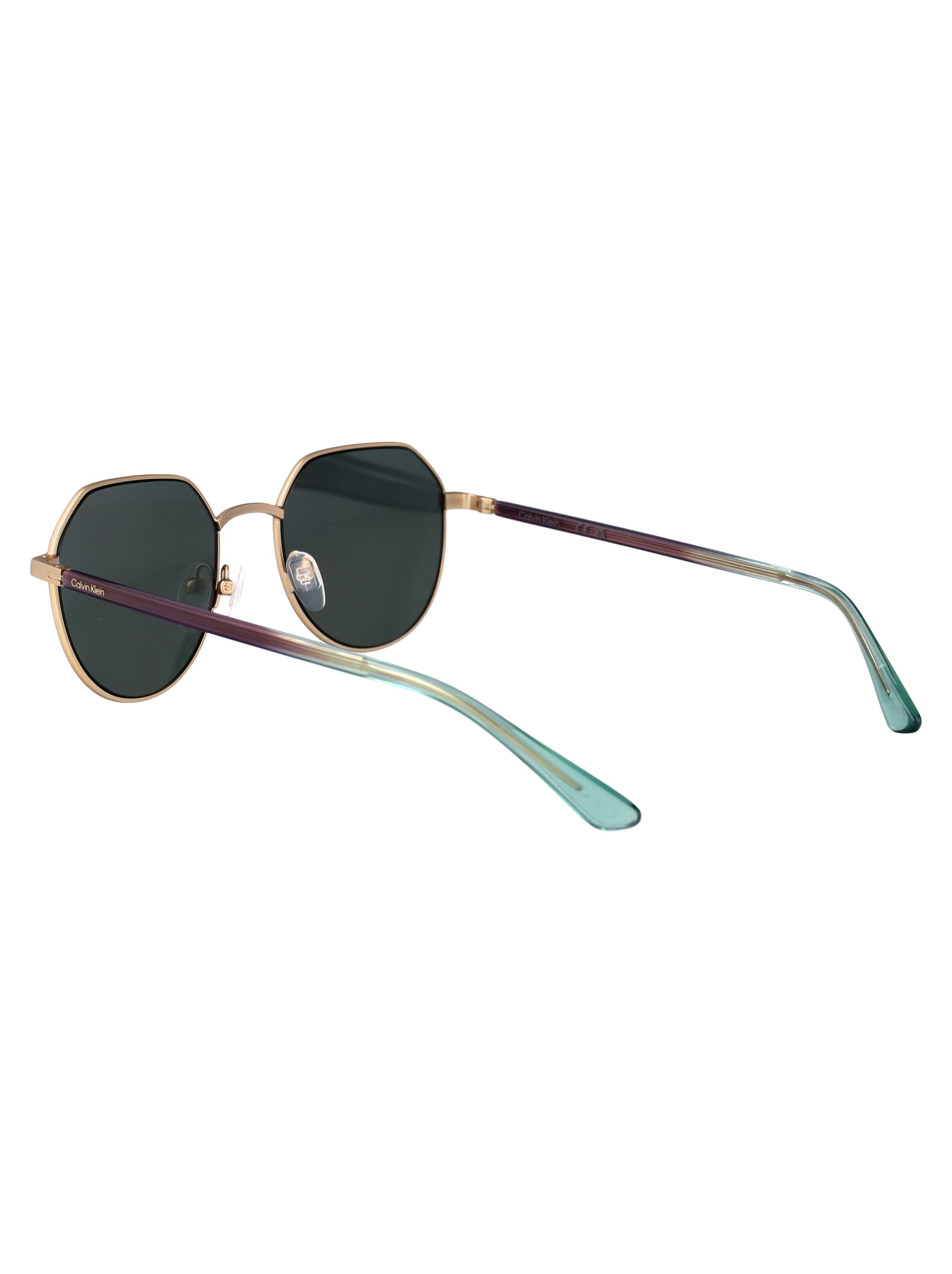 CALVIN KLEIN Matte Gold Metal Sunglasses