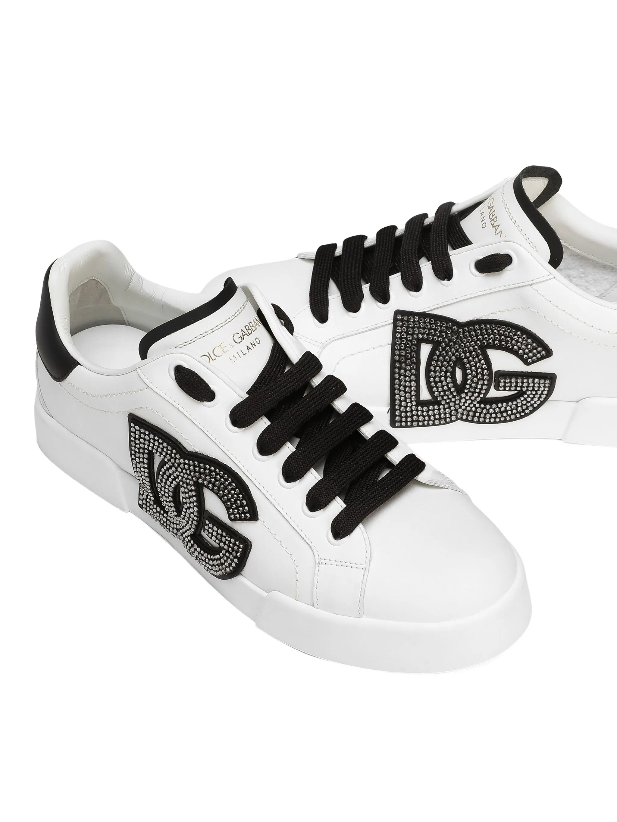 DOLCE & GABBANA Portofino Leather Sneakers for Women - FW25