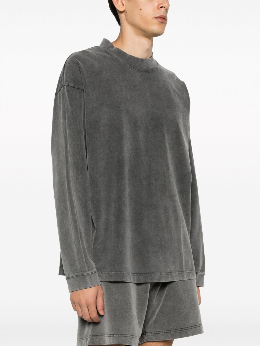 ACNE STUDIOS Unisex Logo Cotton T-Shirt - Long Sleeve