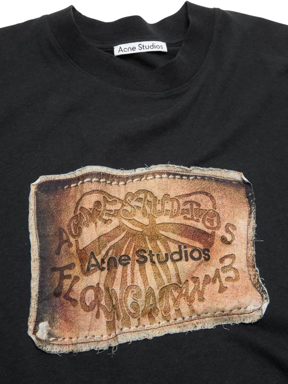 ACNE STUDIOS Exford U Bow Label Logo T-Shirt