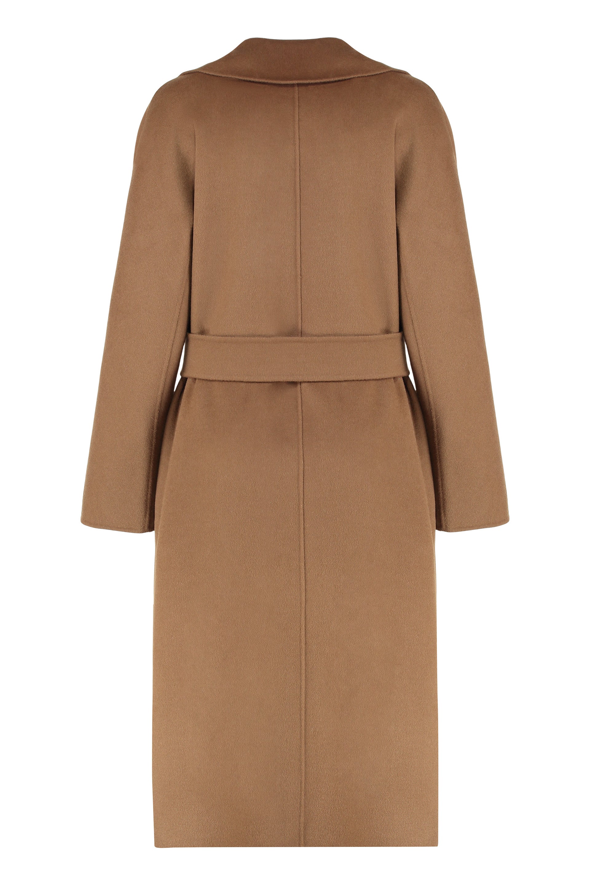 MAX MARA STUDIO Wool and Cashmere Women's Jacket with Lapel Collar and Coordinated Waist Belt