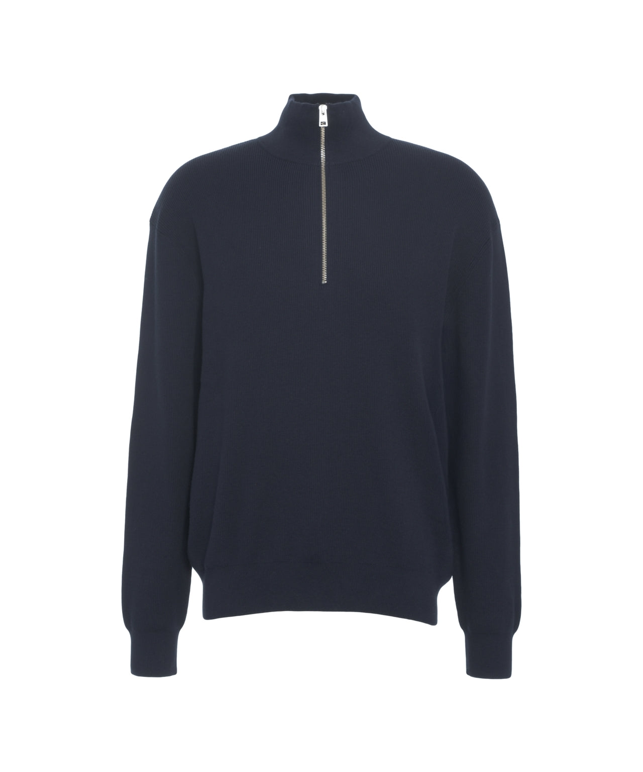 CLOSED Half-Zip Ribbed Knit Pullover for Men