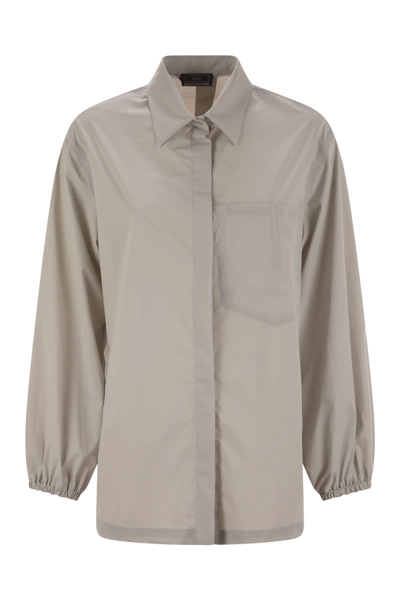 HERNO Relaxed Fit Technical Stretch Shirt
