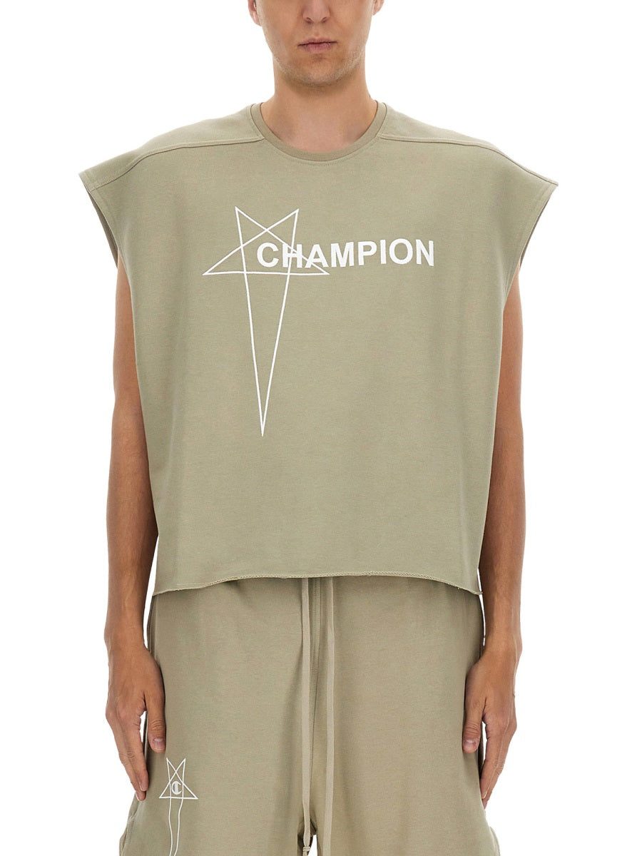 CHAMPION X RICK OWENS Mini Cropped Micro T-Shirt - Size L