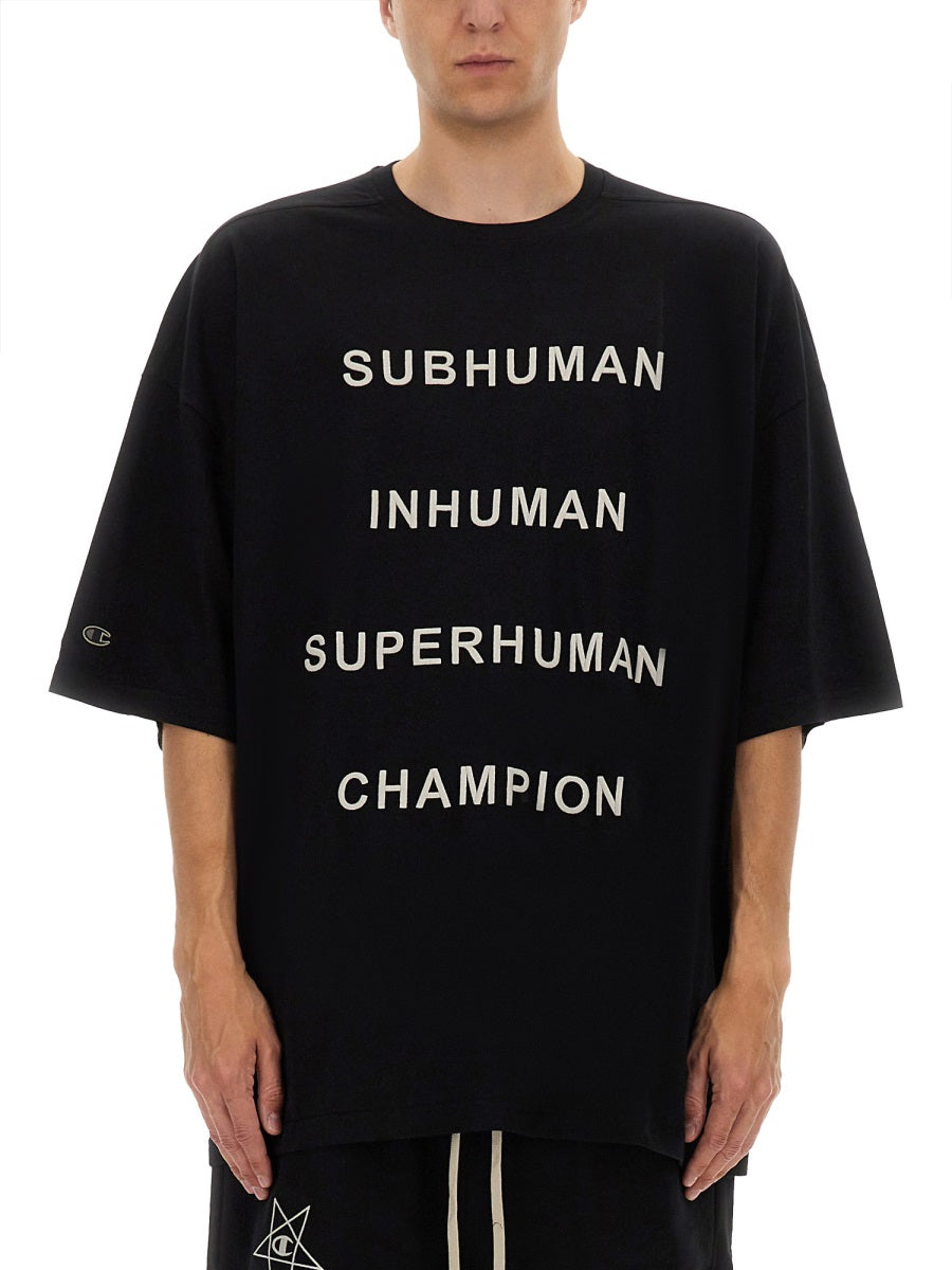 RICK OWENS X CHAMPION Collaboration Short Sleeve T-Shirt