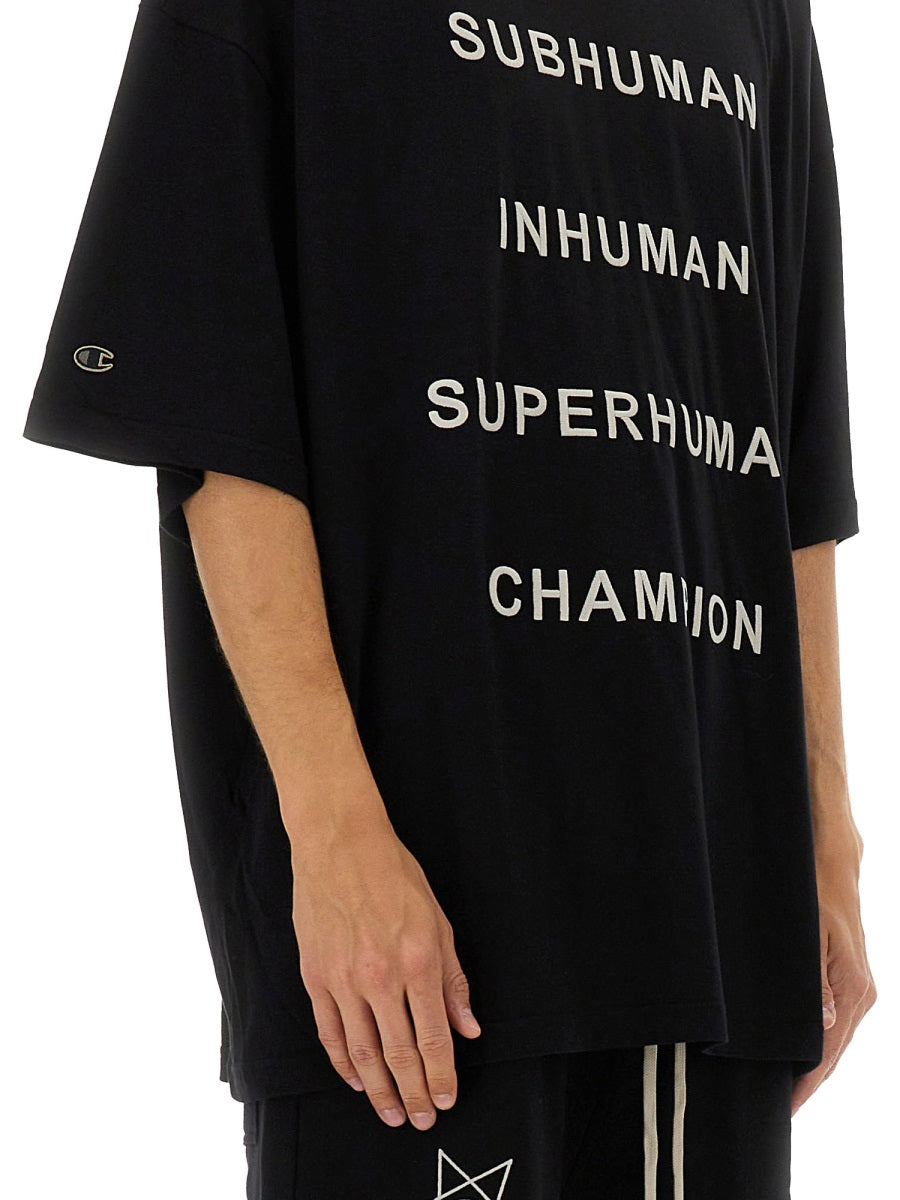 RICK OWENS X CHAMPION Collaboration Short Sleeve T-Shirt