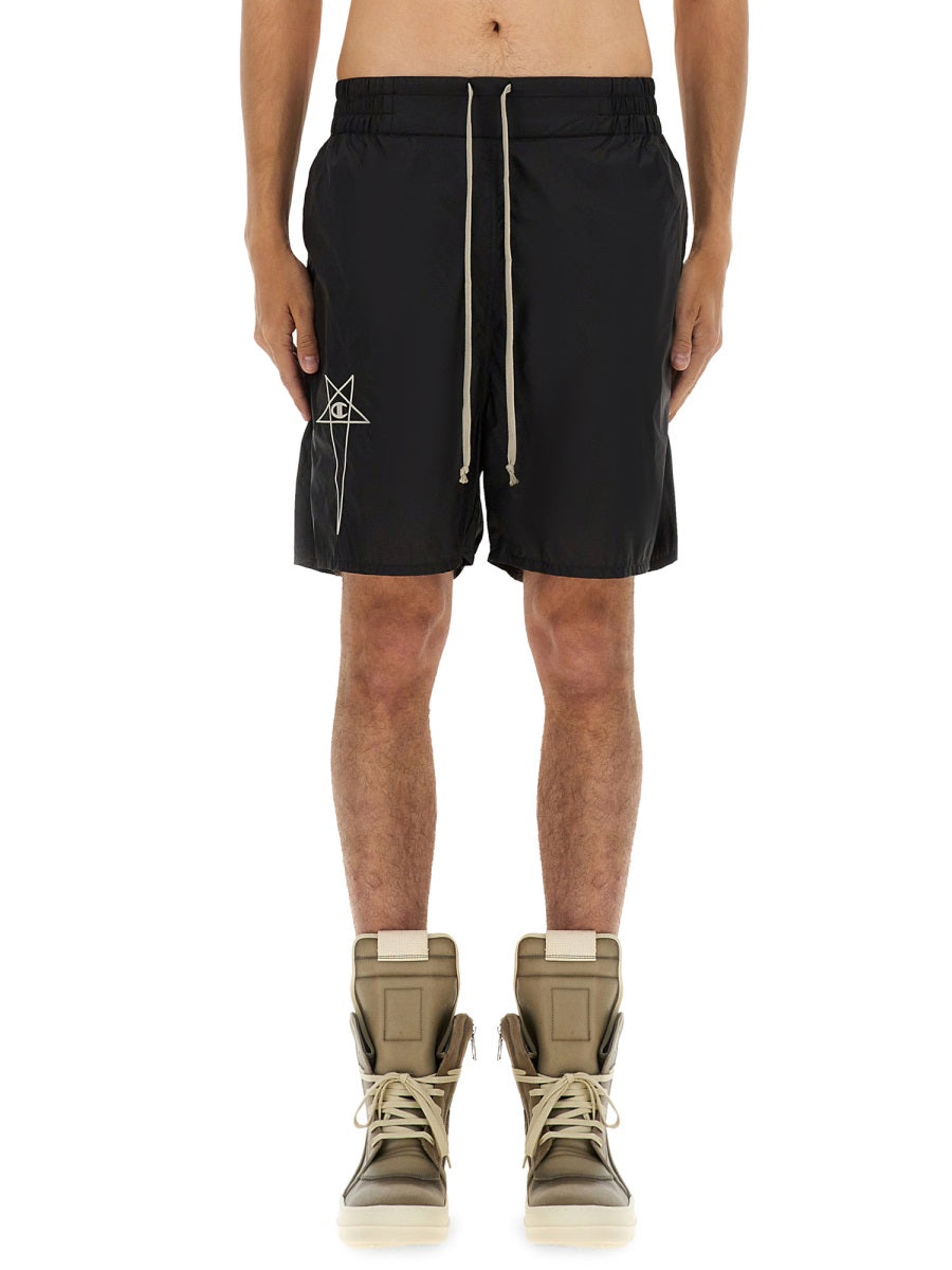 RICK OWENS X CHAMPION Nylon Shorts - Size L