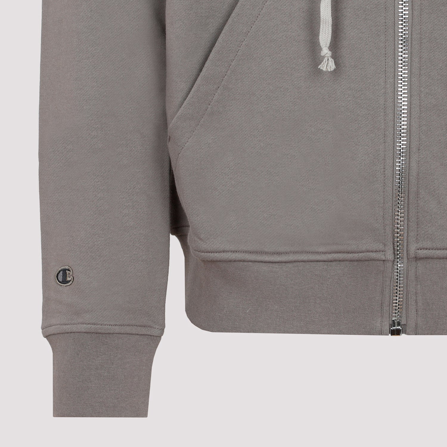 RICK OWENS Oversized Full Zip Hoodie - Men's