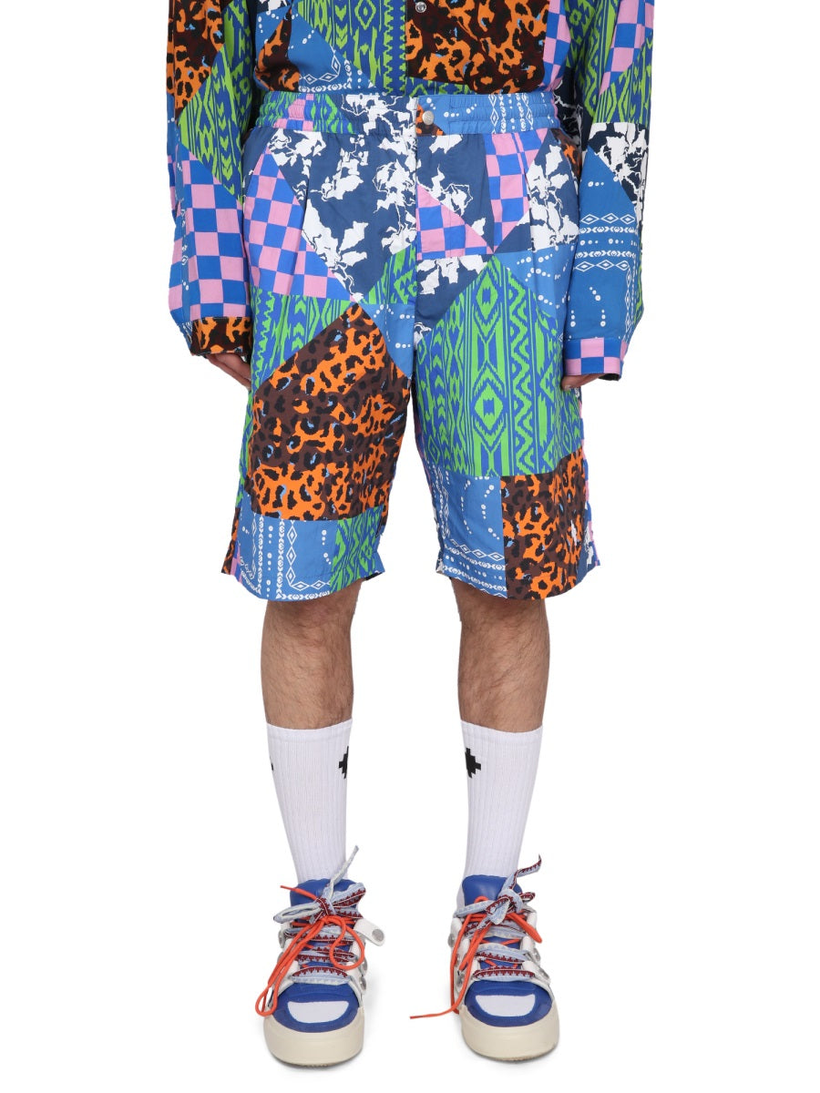 MARCELO BURLON Mix & Match Mini Bermuda Shorts for Men