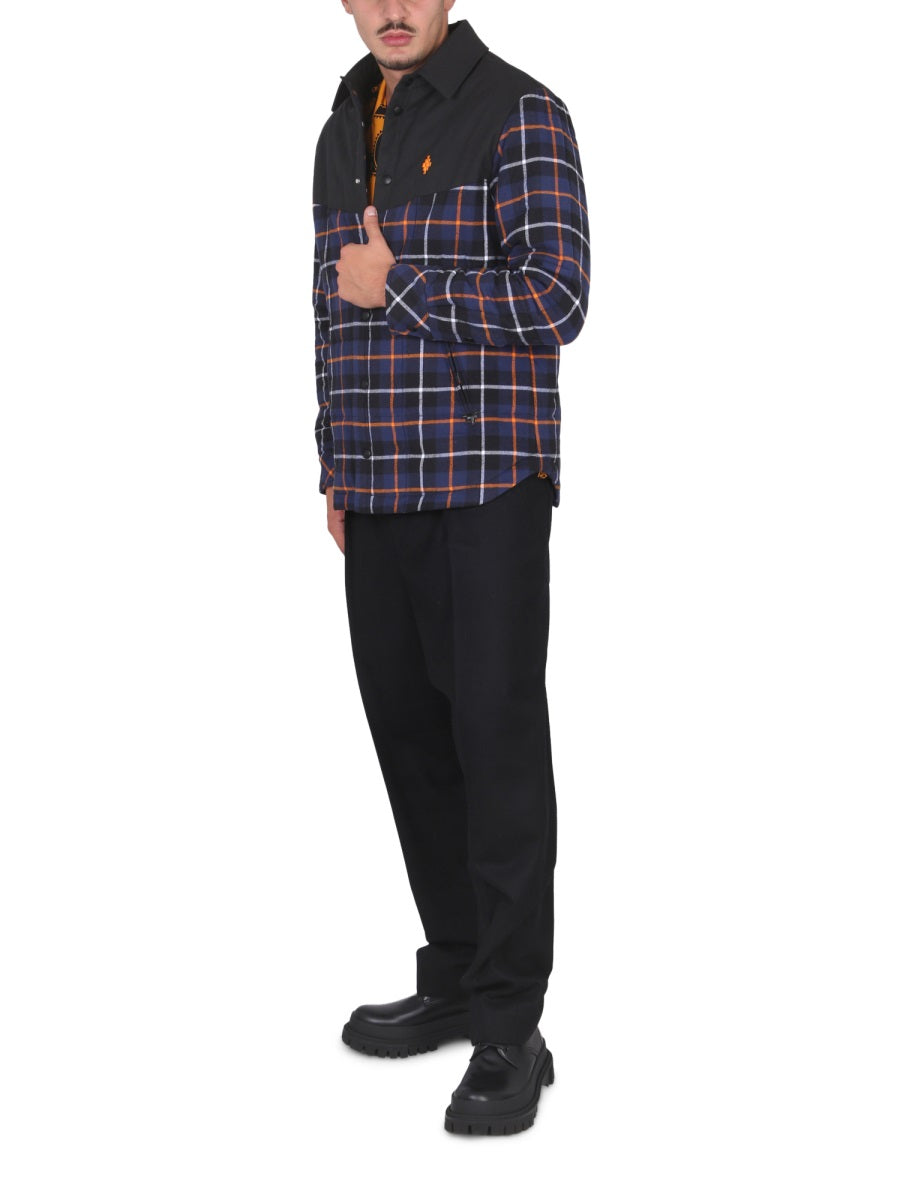 MARCELO BURLON Long-Sleeved Shirt with Classic Collar