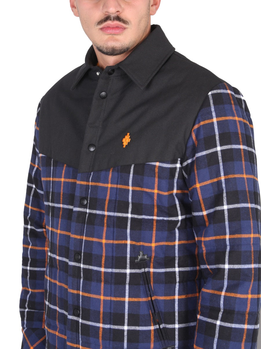 MARCELO BURLON Long-Sleeved Shirt with Classic Collar
