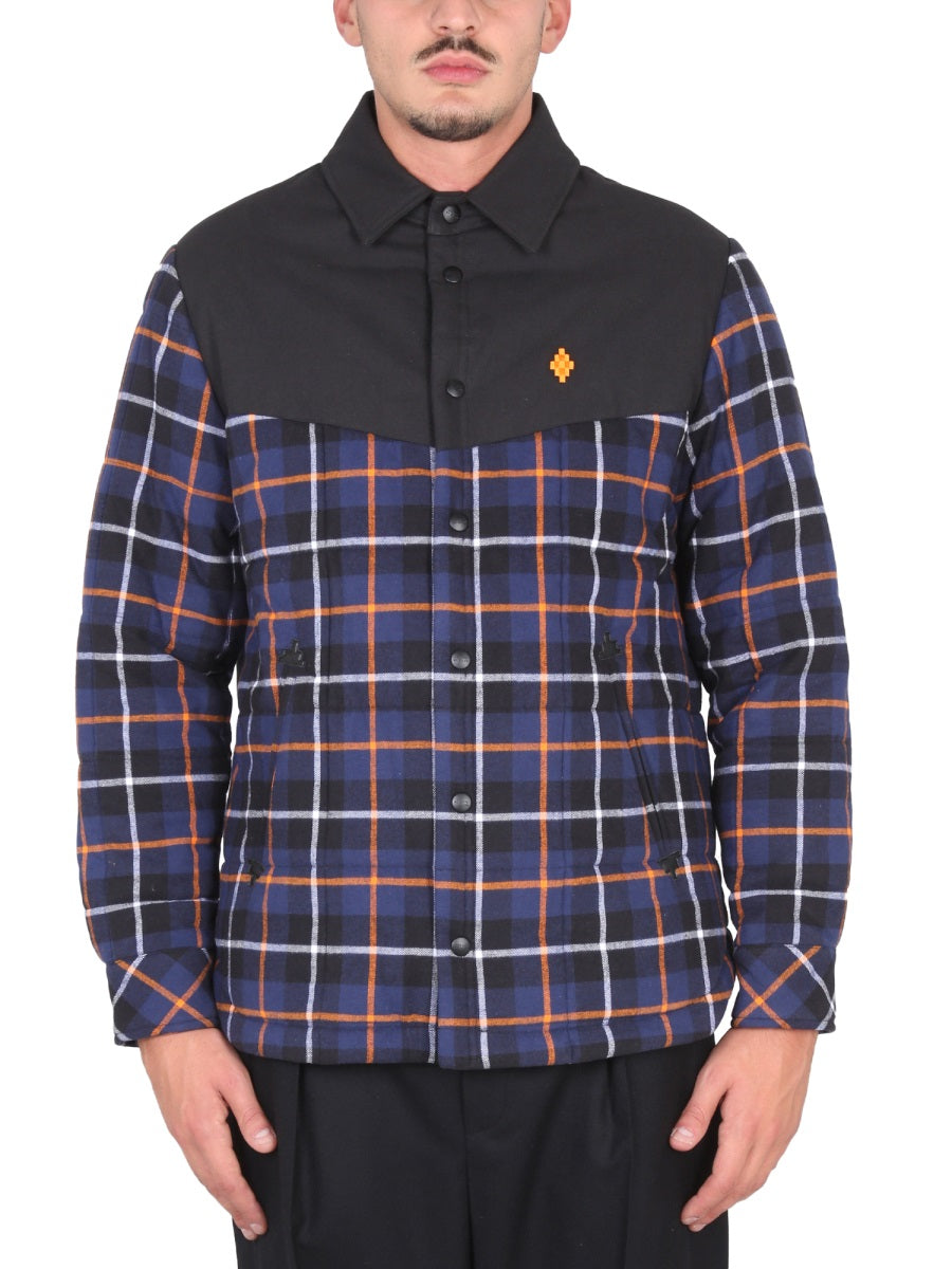 MARCELO BURLON Long-Sleeved Shirt with Classic Collar