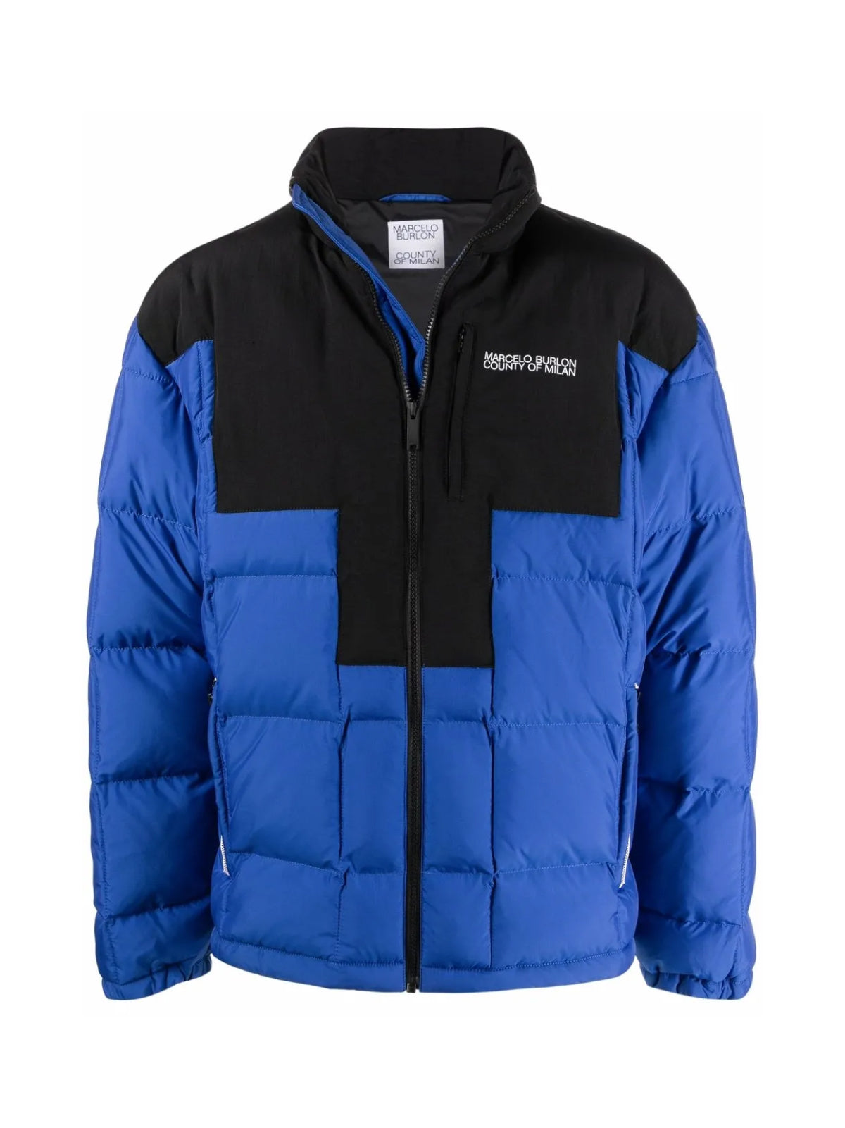 MARCELO BURLON Cross Block Logo Down Jacket - Men's Outerwear