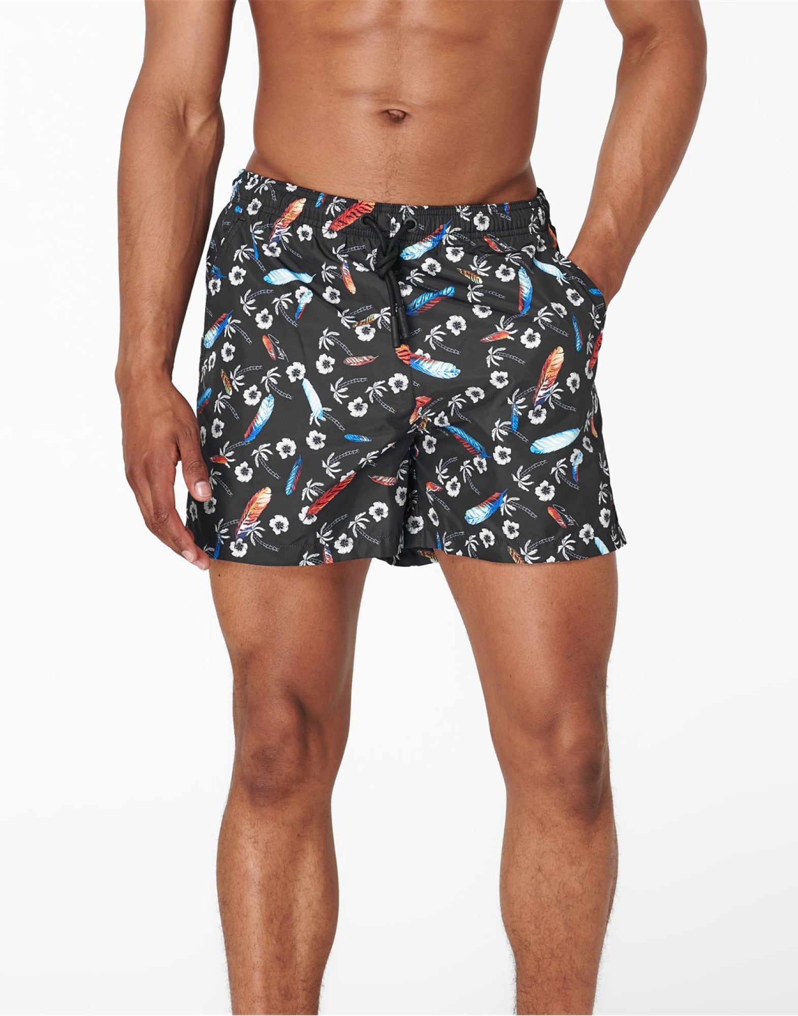 MARCELO BURLON Hawaii Print Mini Swim Shorts for Men