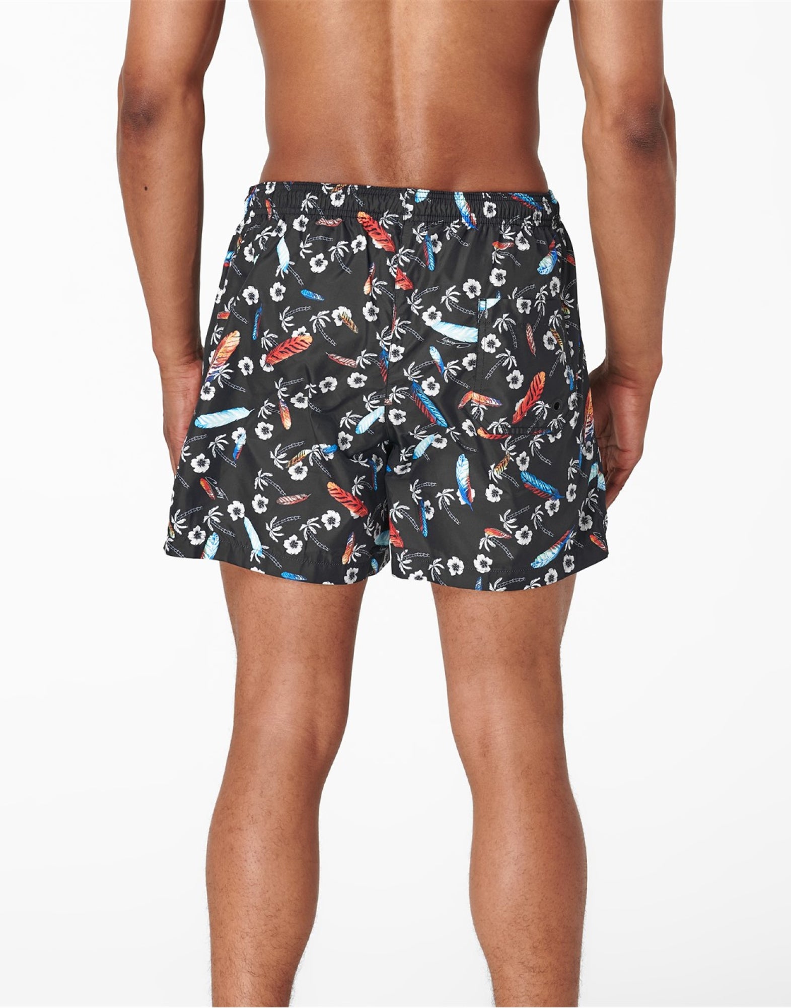 MARCELO BURLON Hawaii Print Mini Swim Shorts for Men