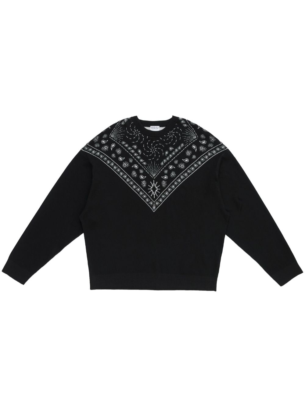 MARCELO BURLON Bandana Knit Comfort Crew Sweater