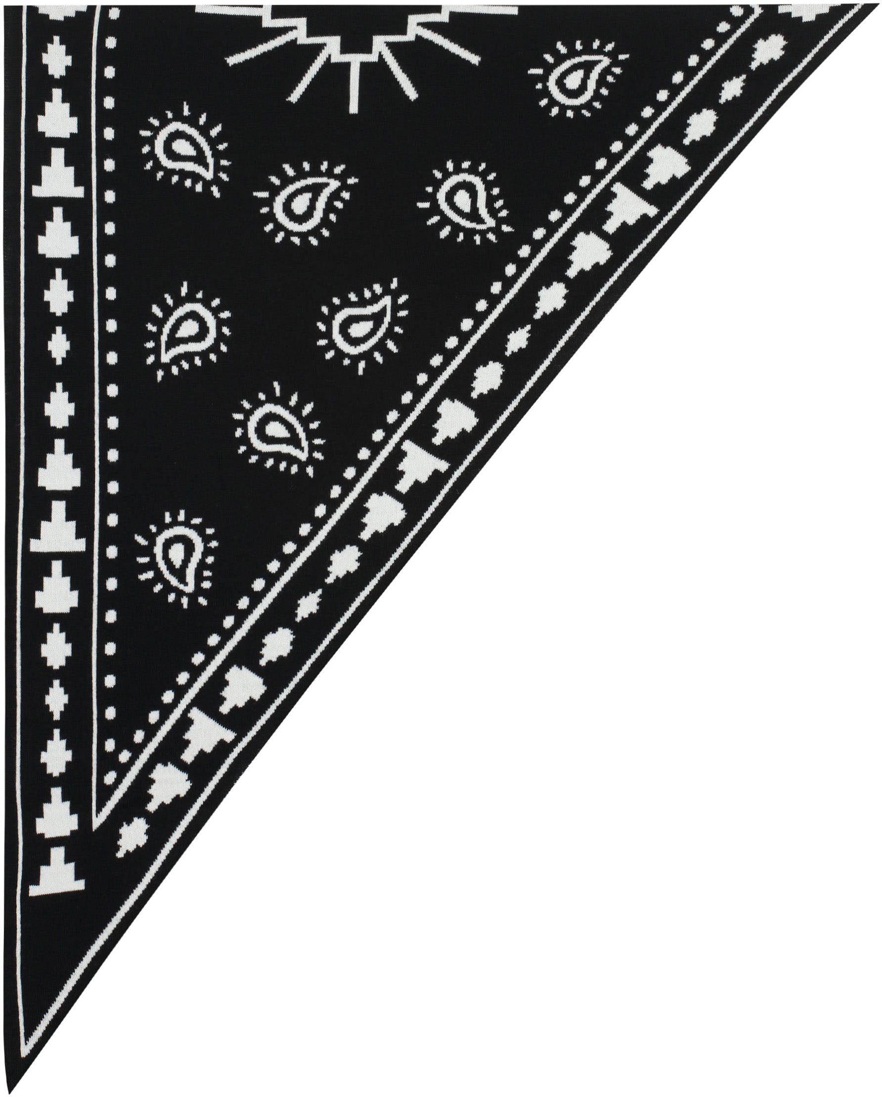 MARCELO BURLON Wool Blend Bandana Motif Scarf - 160X61 CM