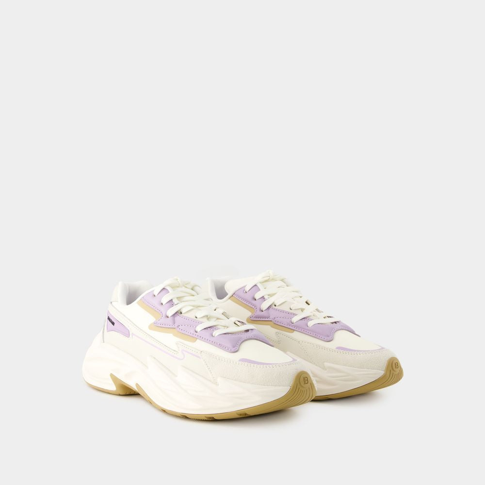 BALMAIN Faux Leather & Suede Sneakers for Women