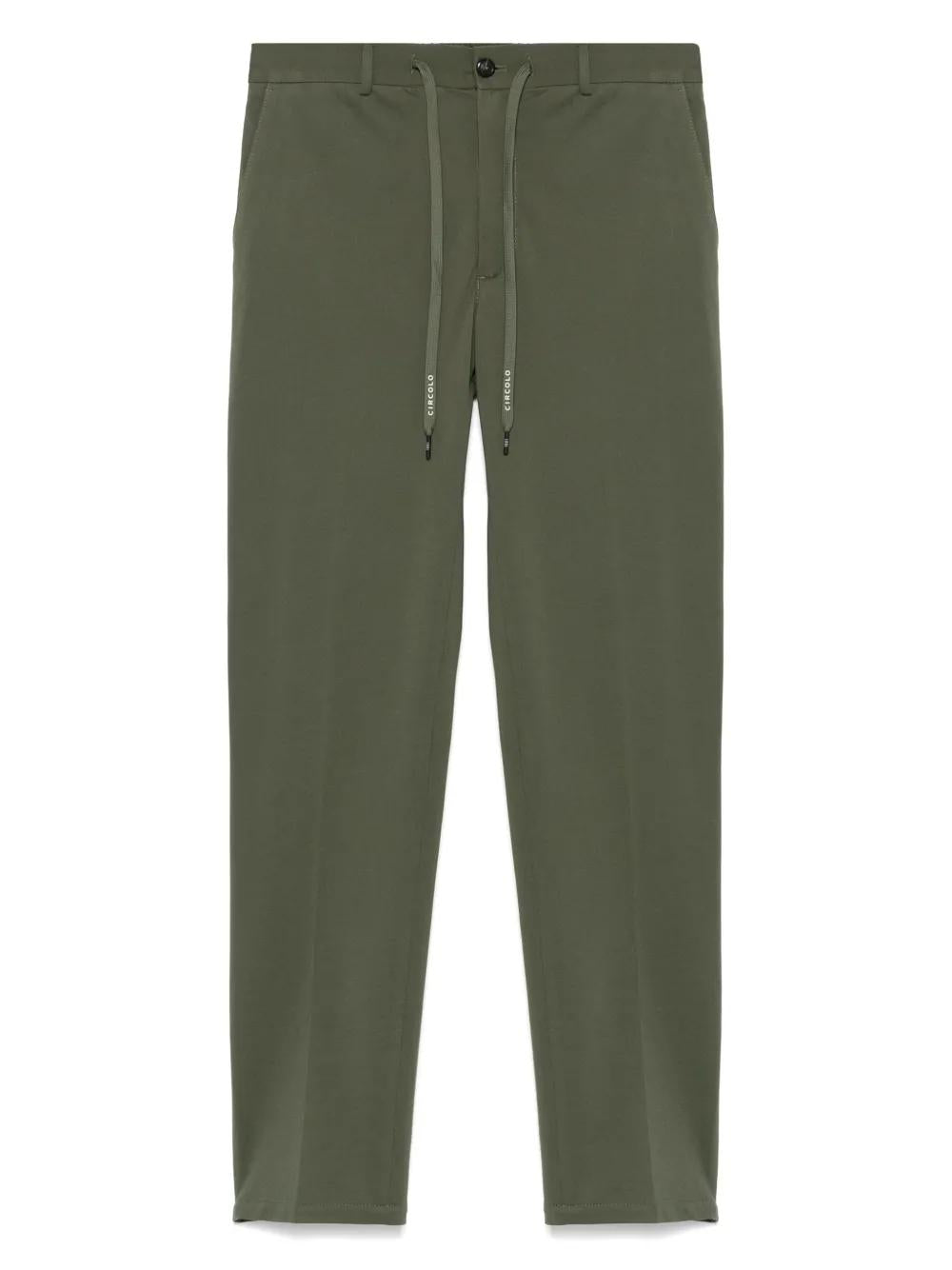 CIRCOLO 1901 Cotton Trousers with Elastic Waistband for Men