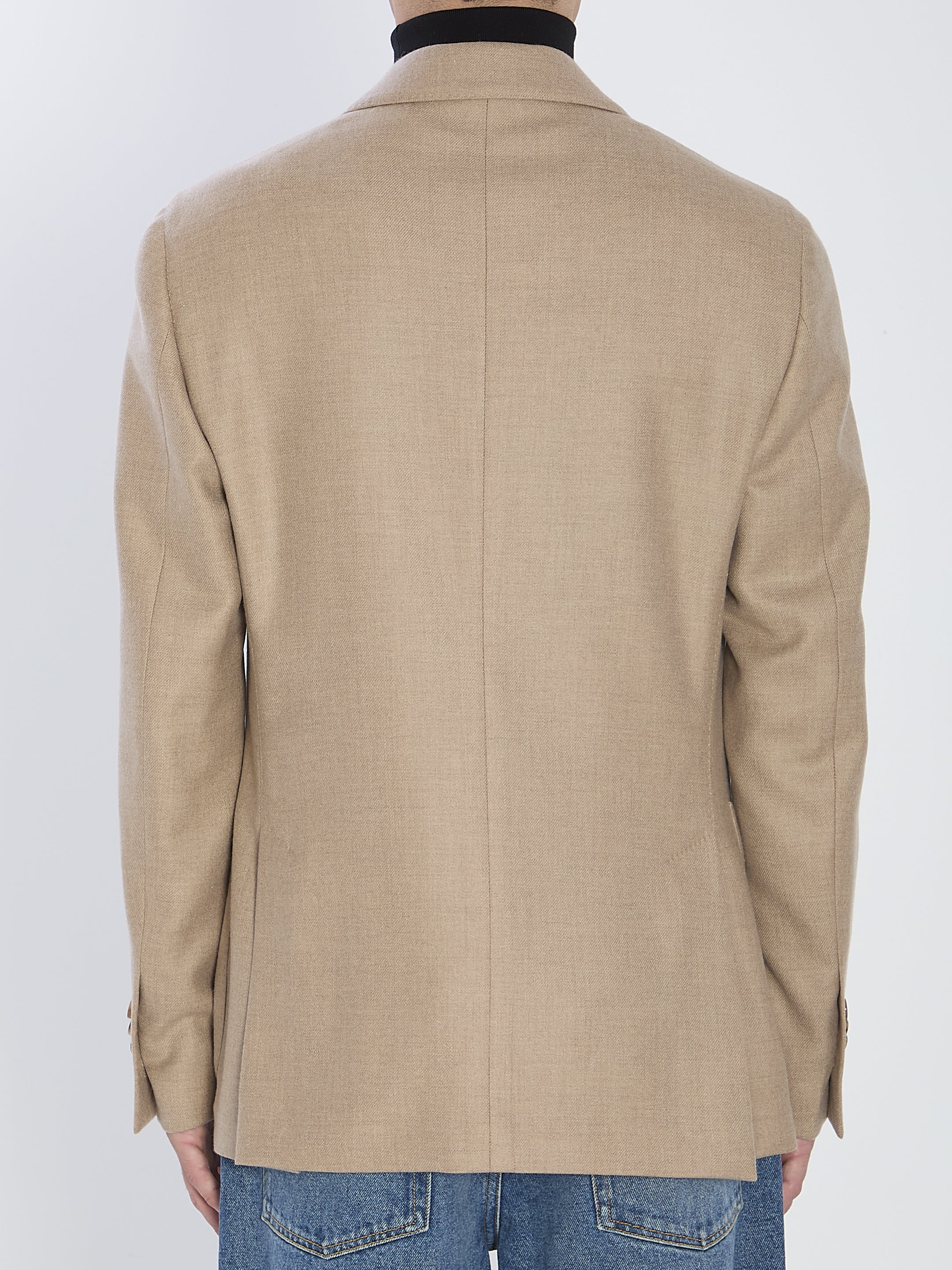 LARDINI Single-Breasted Cashmere Jacket - Size 48