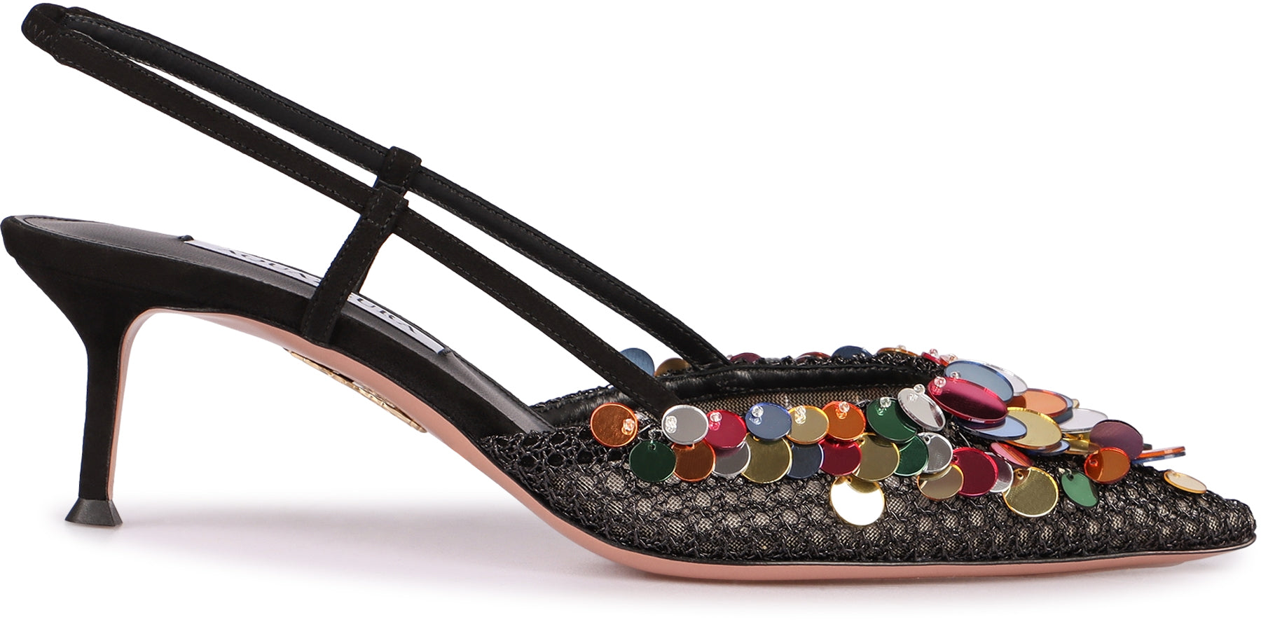 AQUAZZURA Can Can Pumps 50 with Paillettes