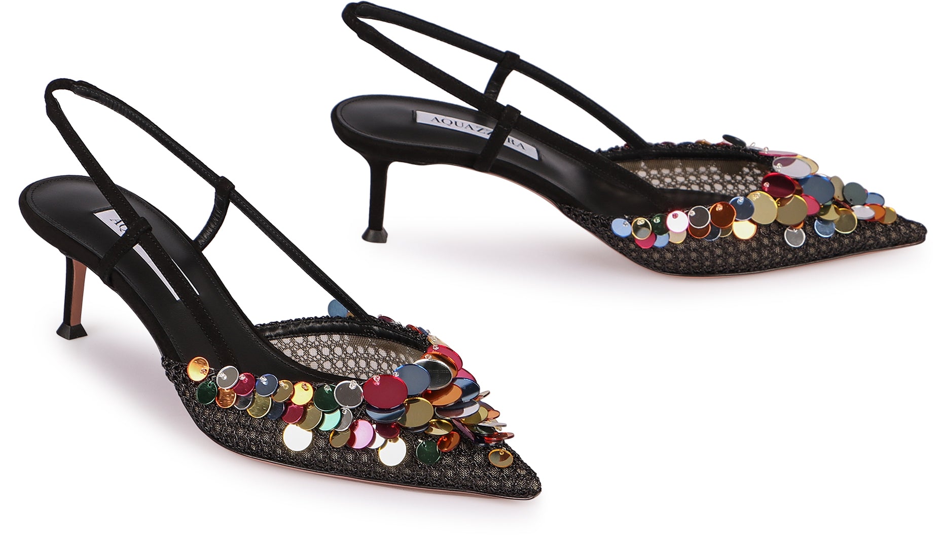 AQUAZZURA Can Can Pumps 50 with Paillettes