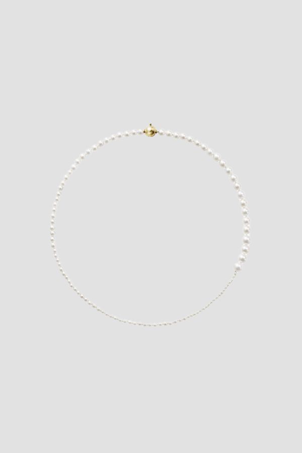 SOPHIE BILLE BRAHE Mini Pearl Necklace with 14 Carat Gold