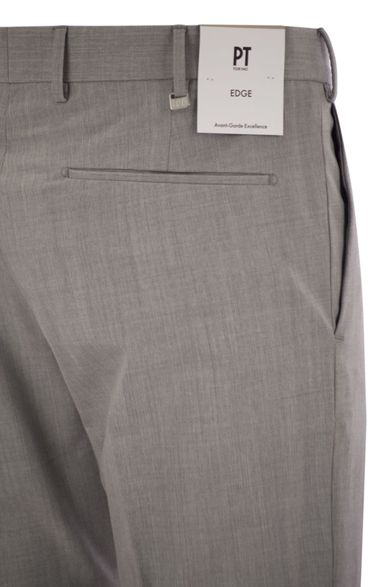 PT TORINO Slim Fit Stretch Virgin Wool Trousers