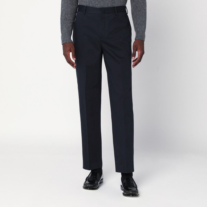PT01 Navy Cotton Trousers for Men - FW25 Collection