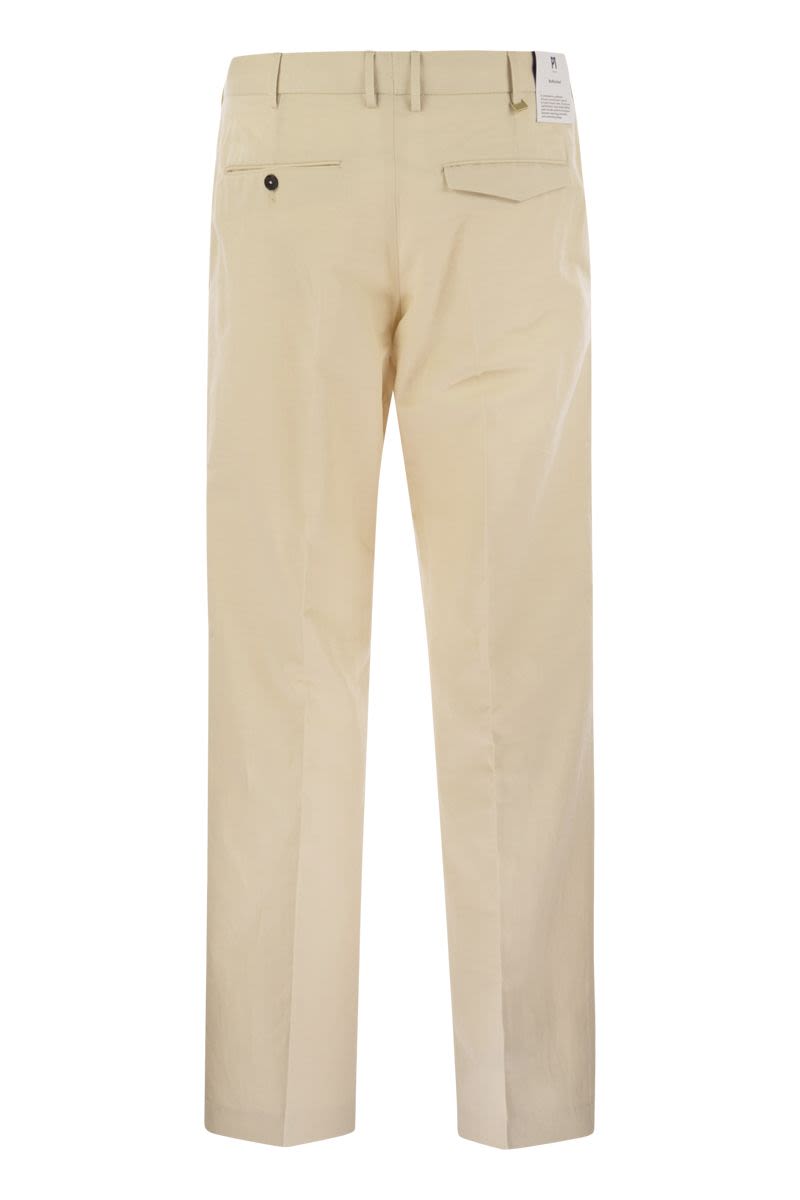 PT TORINO Men's Straight-Leg Cotton-Linen Trousers