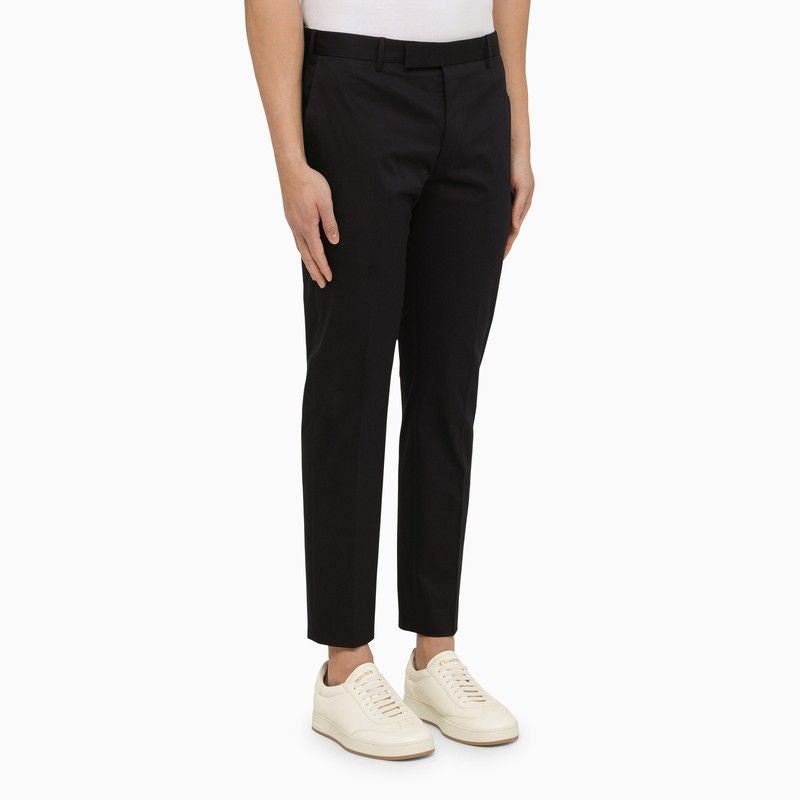PT01 Slim Fit Cotton Trousers with America-Style Pockets
