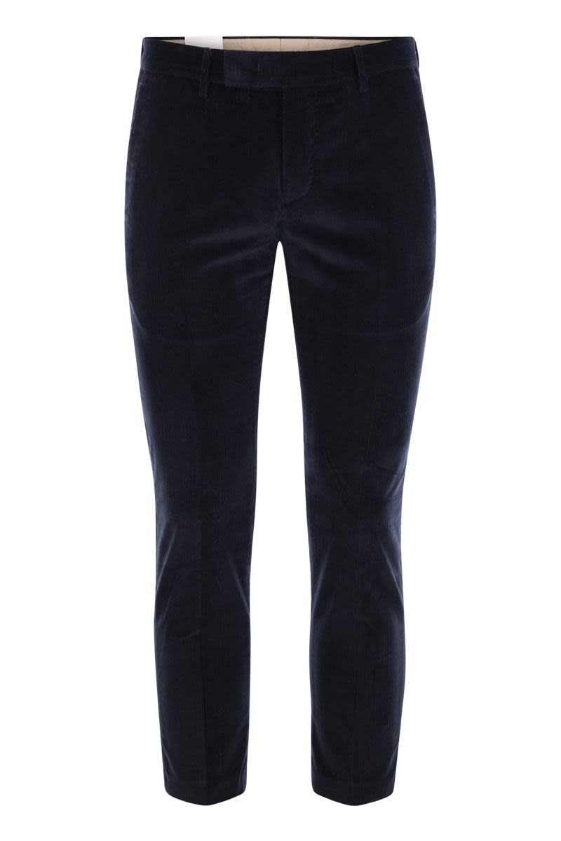 PT TORINO Slim Fit Velvet Trousers for Men